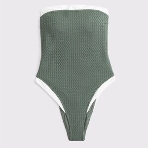 A&F Marina Crochet-Style One Piece Swimsuit Small